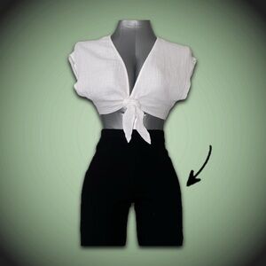 Black Biker Short Leggings